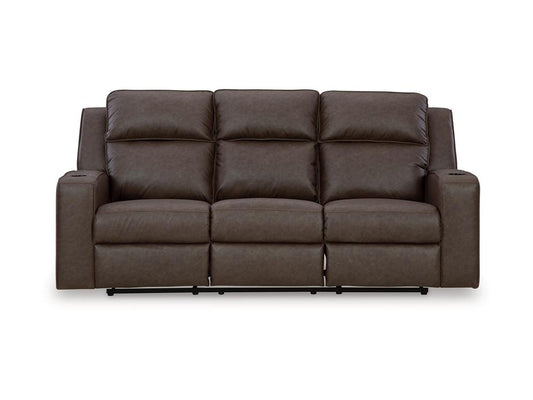 Signature Design by Ashley - Lavenhorne Reclining Sofa With Drop Down Table in Granite - 6330689 veiw 2