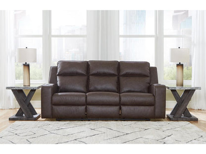 Signature Design by Ashley - Lavenhorne Reclining Sofa With Drop Down Table in Granite - 6330689 veiw 3