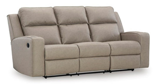 Signature Design by Ashley - Lavenhorne Reclining Sofa With Drop Down Table in Pebble - 6330789 veiw 1