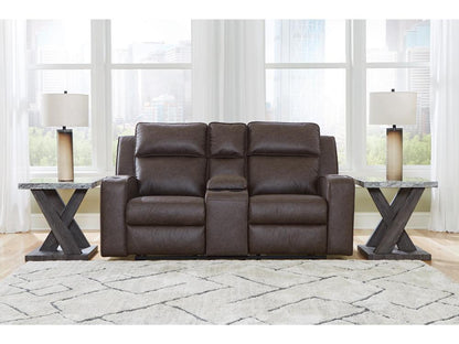 Signature Design by Ashley - Lavenhorne Reclining Loveseat W/Console in Granite - 6330694 veiw 4