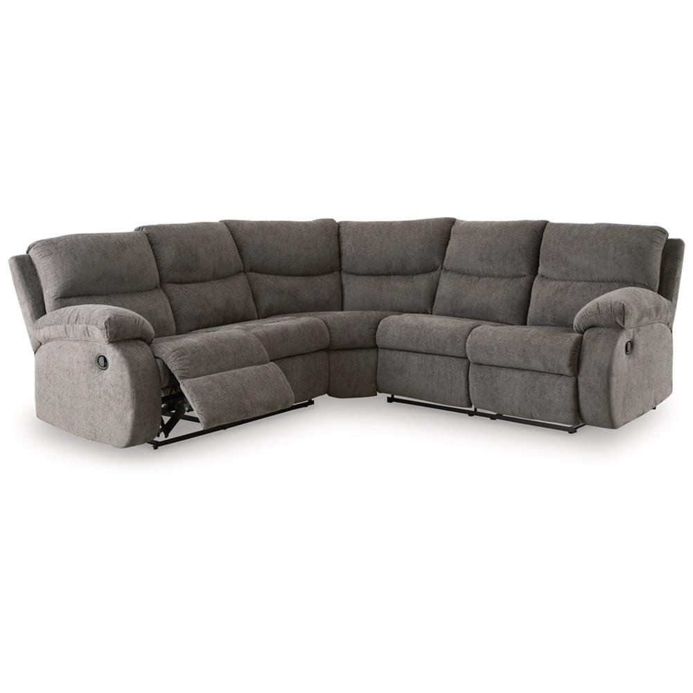 Signature Design by Ashley - Museum 2-Piece Manual Reclining Sectional in Pewter - 81807S2 veiw 1