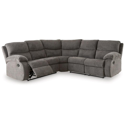 Signature Design by Ashley - Museum 2-Piece Manual Reclining Sectional in Pewter - 81807S2 veiw 1