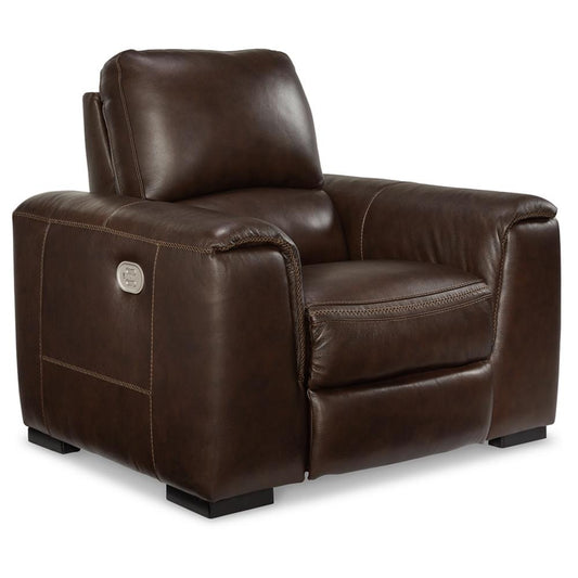 Signature Design by Ashley - Alessandro Pwr Recliner/Adj Headrest in Walnut - U2550213 veiw 1