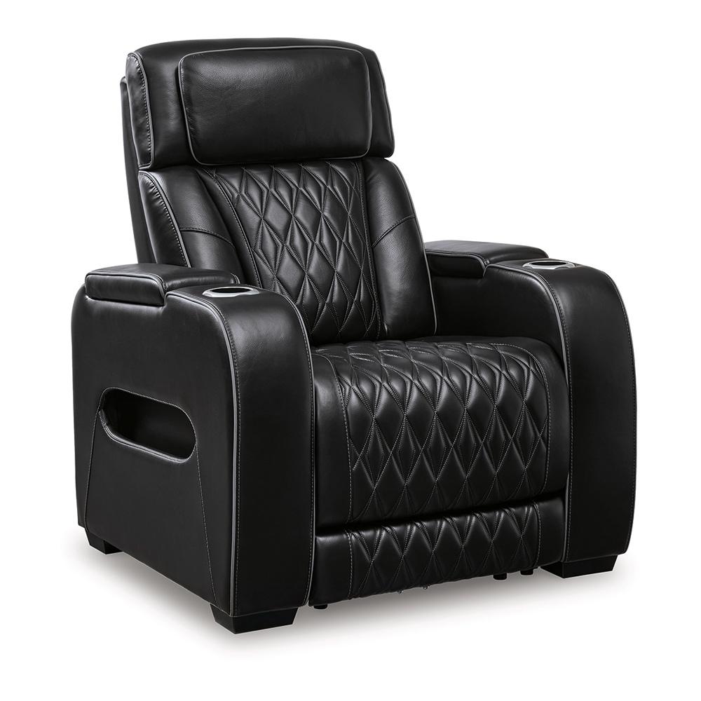 Signature Design by Ashley - Boyington Pwr Recliner/Adj Headrest in Black/Gray - U2710613 veiw 1