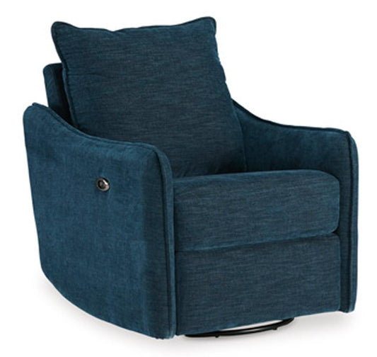 Signature Design by Ashley - McBurg Swivel Power Recliner in Navy - 4480128 veiw 1