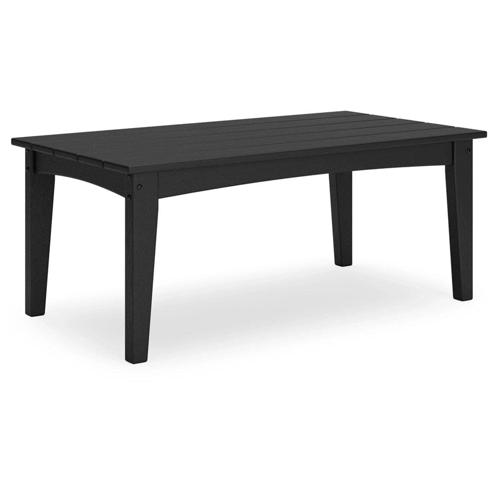 Signature Design by Ashley - Hyland wave Outdoor Rectangular Cocktail Table in Black - P108-701 veiw 1