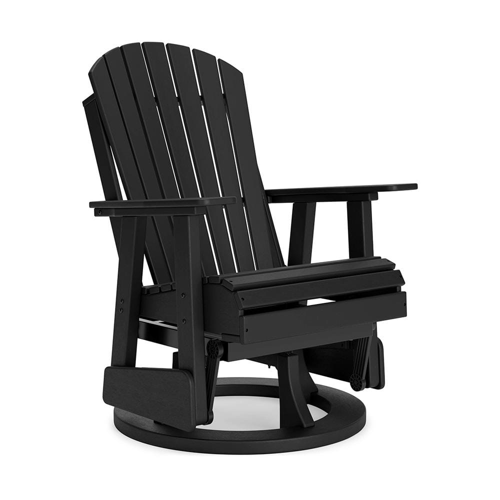 Signature Design by Ashley - Hyland wave Outdoor Swivel Glider Chair in Black - P108-820 veiw 1