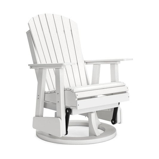 Signature Design by Ashley - Hyland wave Outdoor Swivel Glider Chair in White - P111-820 veiw 1