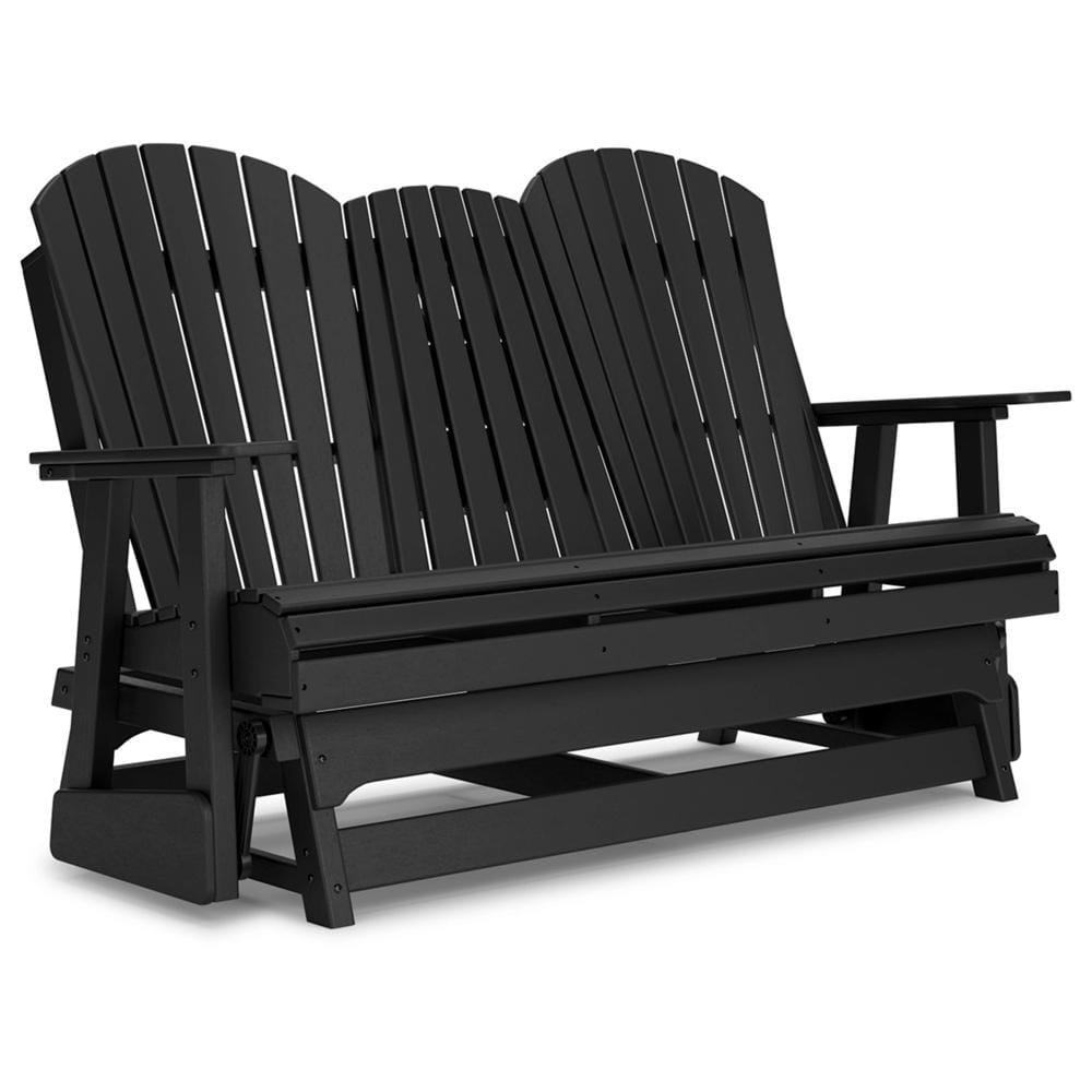 Signature Design by Ashley - Hyland wave Outdoor Glider Loveseat in Black - P108-835 veiw 1