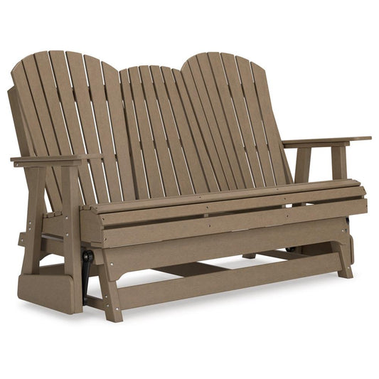 Signature Design by Ashley - Hyland wave Outdoor Glider Loveseat in Driftwood - P114-835 veiw 1