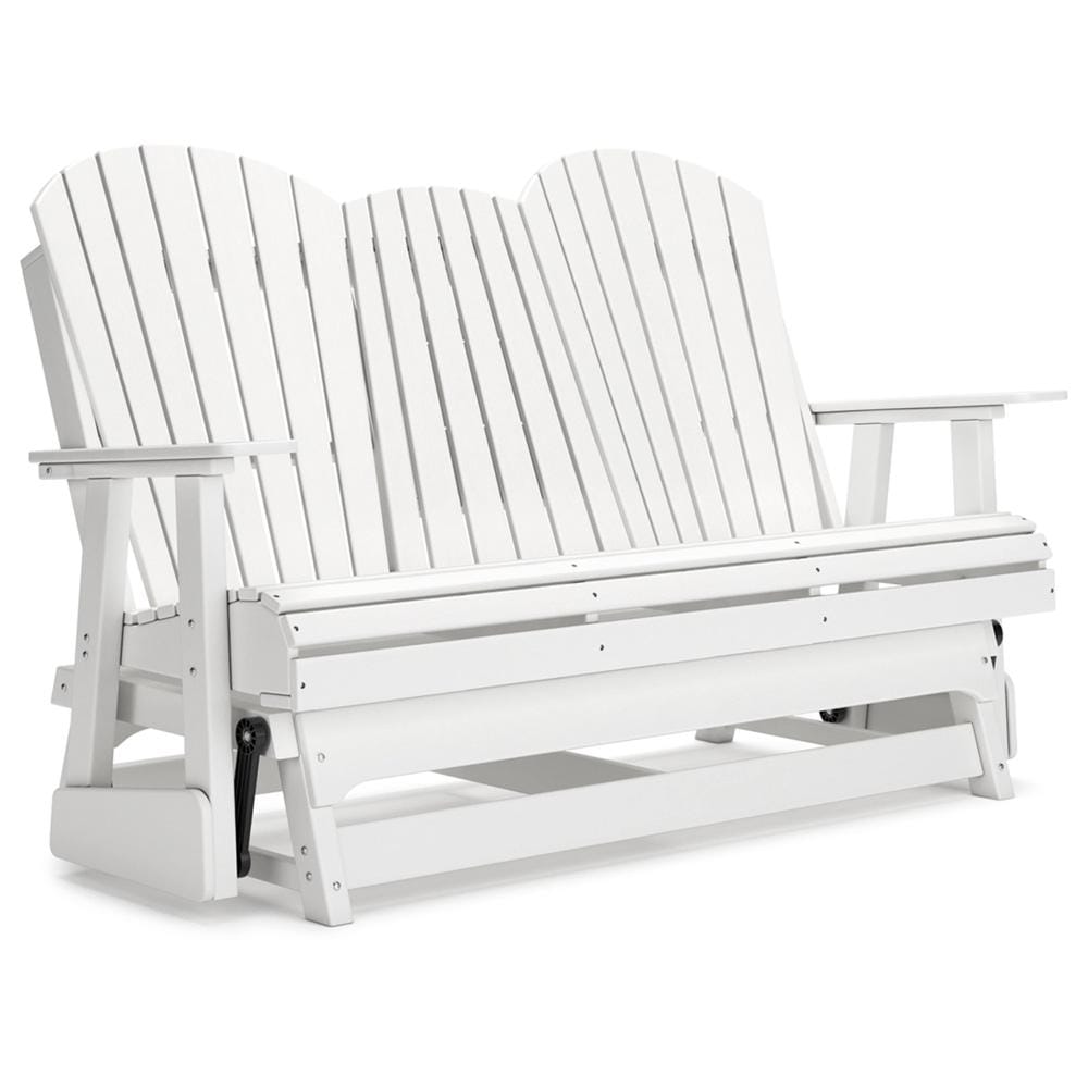 Signature Design by Ashley - Hyland wave Outdoor Glider Loveseat in White - P111-835 veiw 1