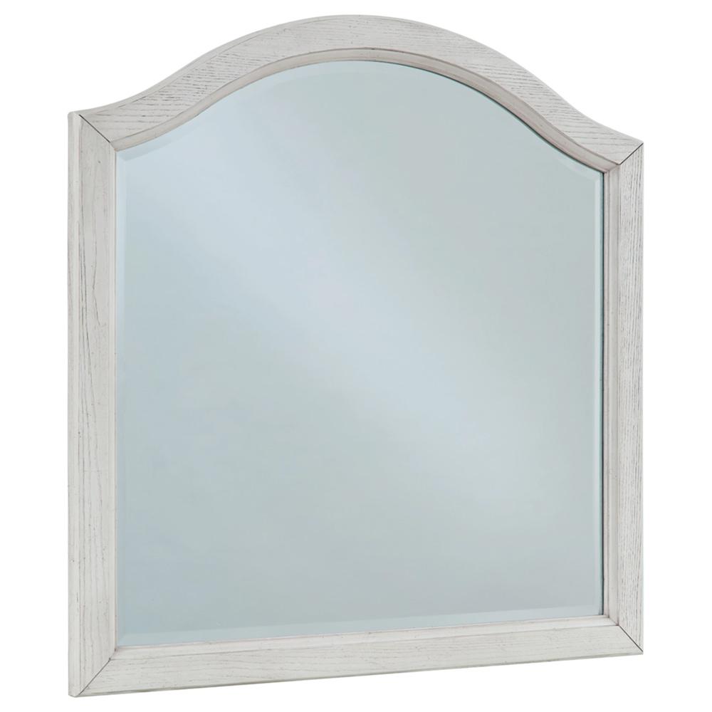 Signature Design by Ashley - Robbinsdale Bedroom Mirror in Antique White - B742-26 veiw 1