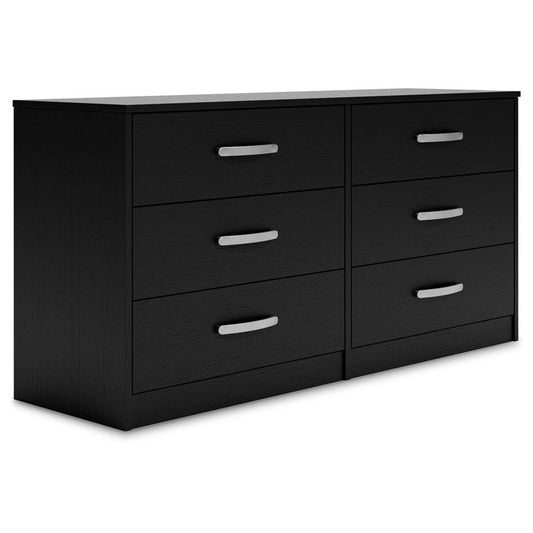 Signature Design by Ashley - Flannia Six Drawer Dresser in Black - EB3392-231 veiw 1