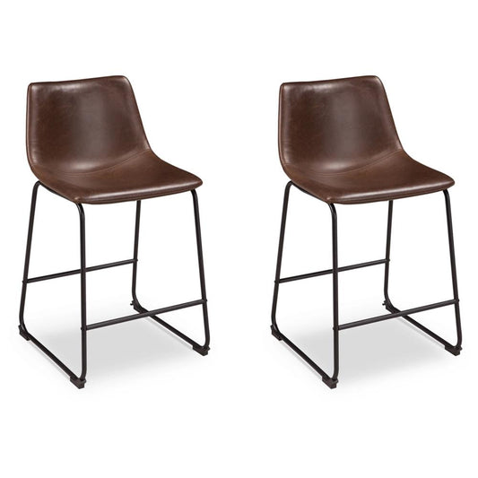 Signature Design by Ashley - Centiar Upholsteredbarstool (Set Of 2) in Brown/Black - D372-124 veiw 1