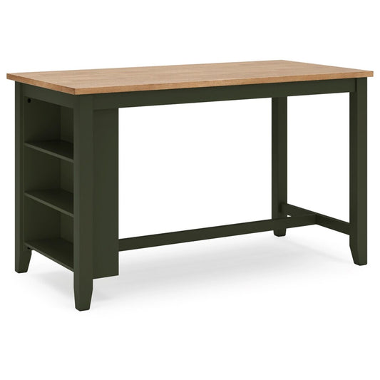 Signature Design by Ashley - Gesthaven Rect Dining Room Counter Table in Natural/Green - D401-13 veiw 1