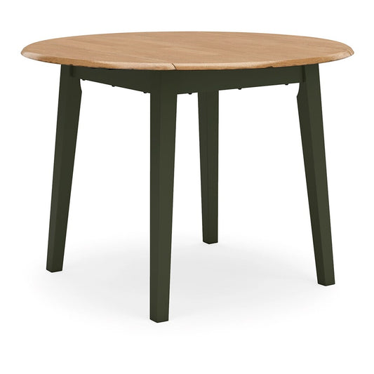Signature Design by Ashley - Gesthaven Round Drm Drop Leaf Table in Natural/Green - D401-15 veiw 1