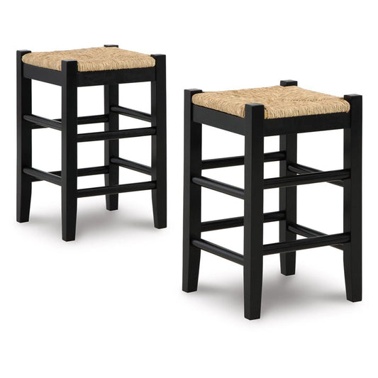 Signature Design by Ashley - Mirimyn Counter Height Bar Stool (Set Of 2) in Black - D508-124 veiw 1