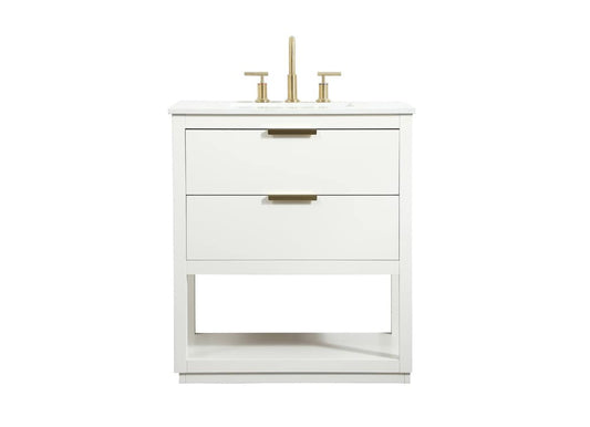 Elegant Furniture & Lighting - Larkin 30 inch Single bathroom vanity in white - VF19230WH veiw 1
