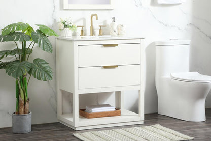 Elegant Furniture & Lighting - Larkin 30 inch Single bathroom vanity in white - VF19230WH veiw 9