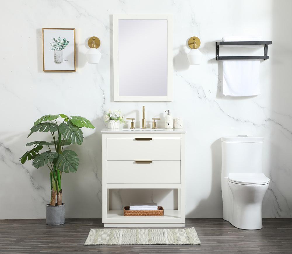 Elegant Furniture & Lighting - Larkin 30 inch Single bathroom vanity in white - VF19230WH veiw 11