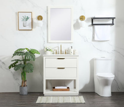 Elegant Furniture & Lighting - Larkin 30 inch Single bathroom vanity in white - VF19230WH veiw 11