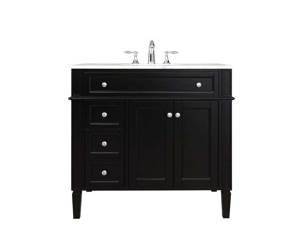 Elegant Furniture & Lighting - Park Avenue 36 inch Single bathroom vanity in Black - VF12536BK veiw 1