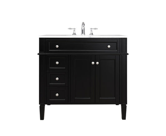 Elegant Furniture & Lighting - Park Avenue 36 inch Single bathroom vanity in Black - VF12536BK veiw 1