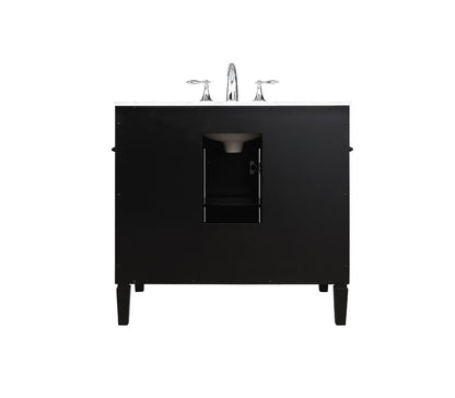 Elegant Furniture & Lighting - Park Avenue 36 inch Single bathroom vanity in Black - VF12536BK veiw 8