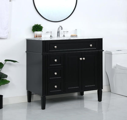 Elegant Furniture & Lighting - Park Avenue 36 inch Single bathroom vanity in Black - VF12536BK veiw 9