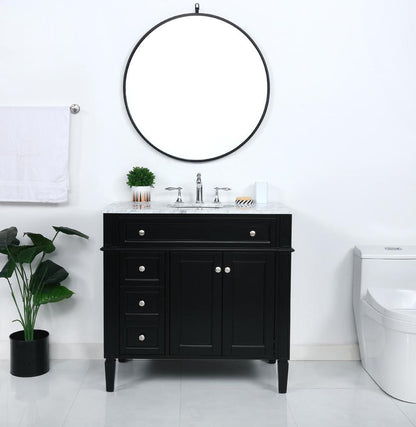 Elegant Furniture & Lighting - Park Avenue 36 inch Single bathroom vanity in Black - VF12536BK veiw 11