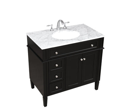 Elegant Furniture & Lighting - Park Avenue 36 inch Single bathroom vanity in Black - VF12536BK veiw 15