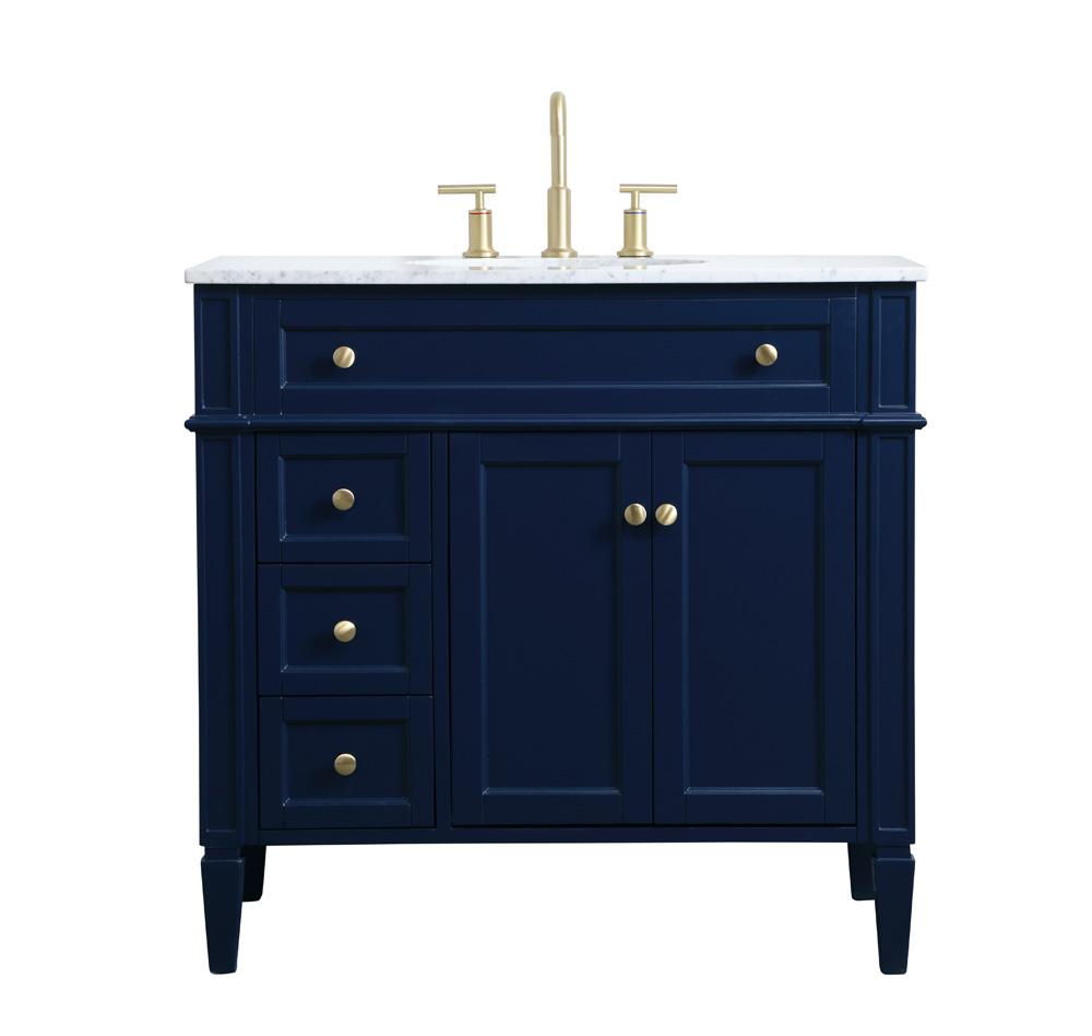 Elegant Furniture & Lighting - Park Avenue 36 inch Single bathroom vanity in blue - VF12536BL veiw 1