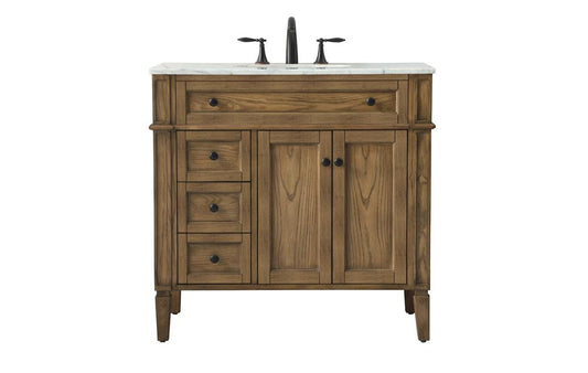 Elegant Furniture & Lighting - Park Avenue 36 inch Single bathroom vanity in driftwood - VF12536DW veiw 1