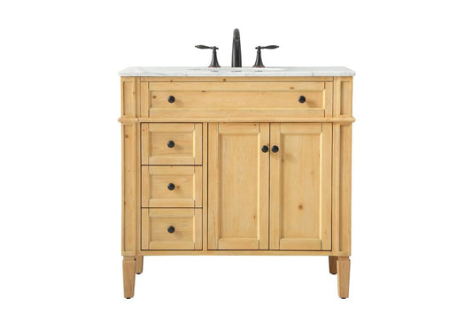 Elegant Furniture & Lighting - Park Avenue 36 inch Single bathroom vanity in natural wood - VF12536NW veiw 1