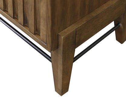 Martin Furniture - Delray 81 in Mid-century Modern Fireplace Console In Brown - IMDY380FP veiw 7