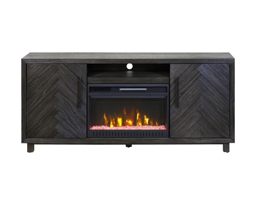 Martin Furniture - Palisades 67in Fireplace Console In Dark Gray - IMPA370FPC veiw 2