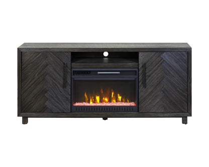 Martin Furniture - Palisades 67in Fireplace Console In Dark Gray - IMPA370FPC veiw 2