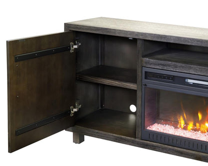 Martin Furniture - Palisades 67in Fireplace Console In Dark Gray - IMPA370FPC veiw 3