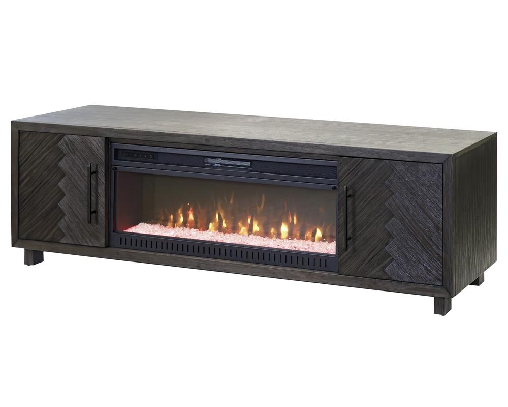 Martin Furniture - Palisades 80in Fireplace Console In Dark Gray - IMPA380FPC veiw 1