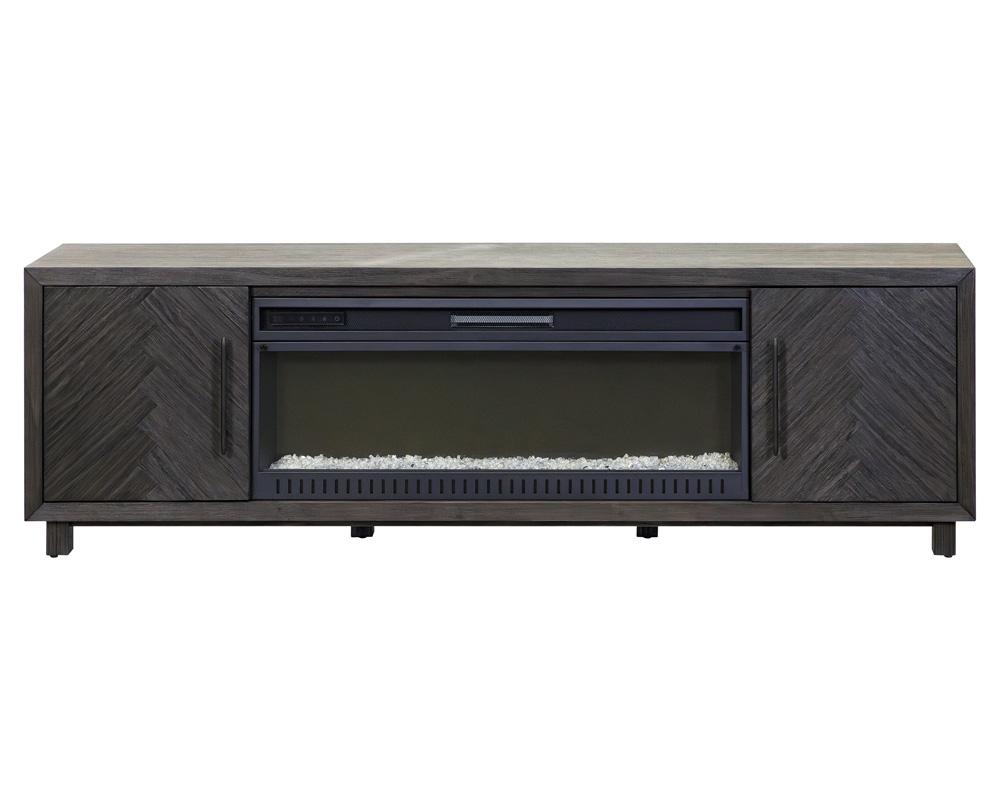 Martin Furniture - Palisades 80in Fireplace Console In Dark Gray - IMPA380FPC veiw 2