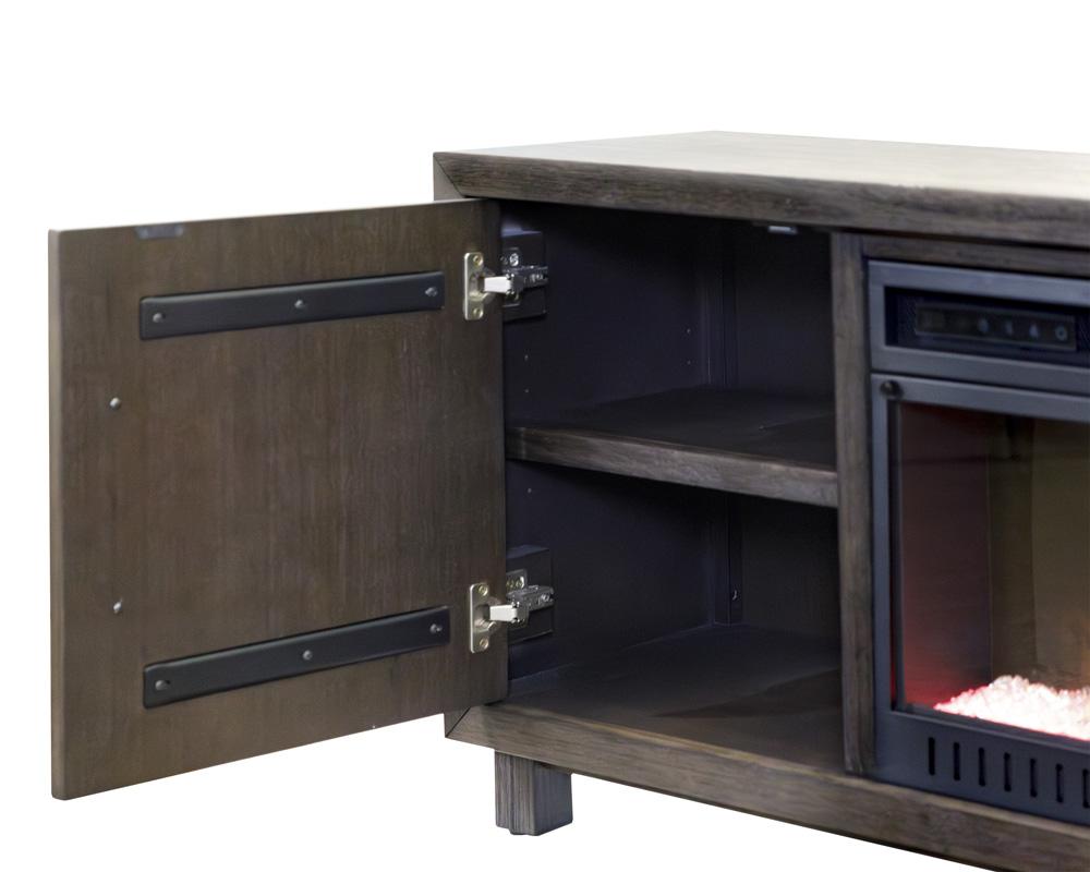 Martin Furniture - Palisades 80in Fireplace Console In Dark Gray - IMPA380FPC veiw 4