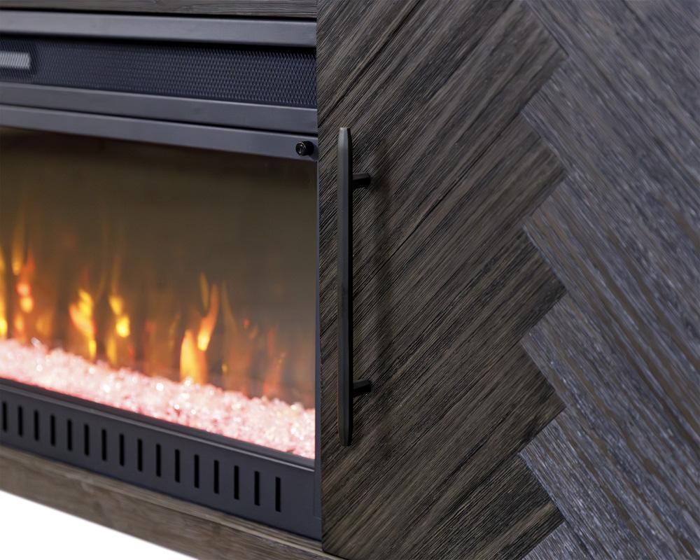 Martin Furniture - Palisades 80in Fireplace Console In Dark Gray - IMPA380FPC veiw 5