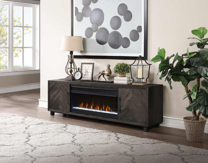 Martin Furniture - Palisades 80in Fireplace Console In Dark Gray - IMPA380FPC veiw 9