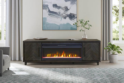 Martin Furniture - Palisades 80in Fireplace Console In Dark Gray - IMPA380FPC veiw 10