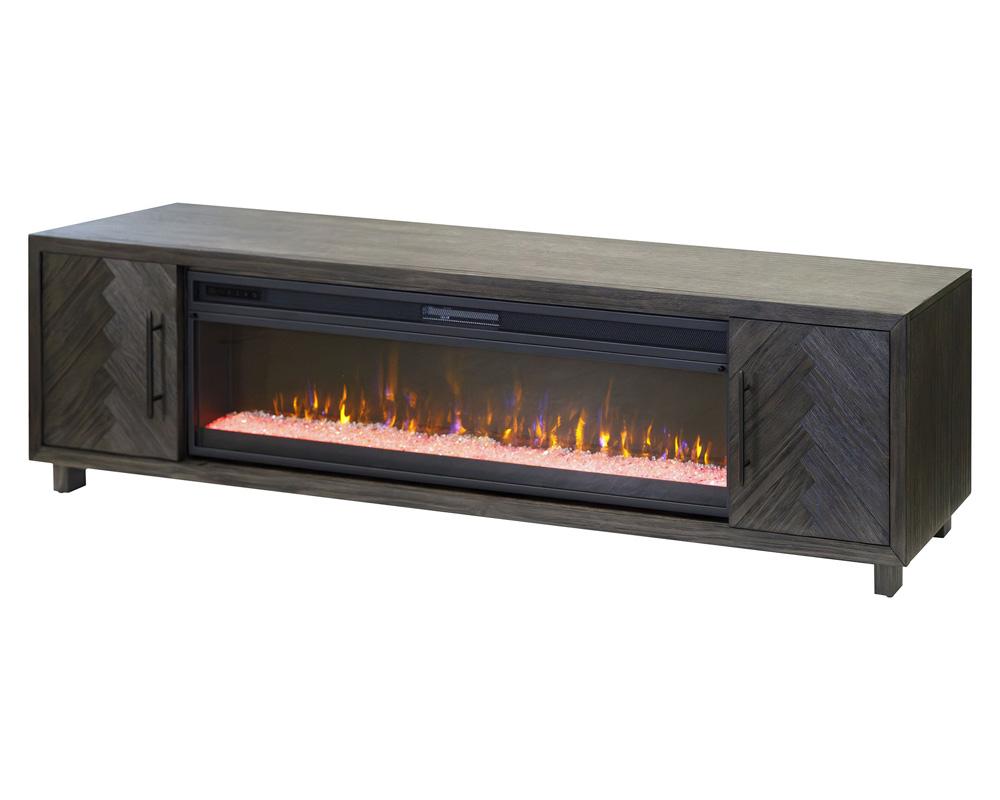 Martin Furniture - Palisades 96in Fireplace Console In Dark Gray - IMPA396FPC veiw 1