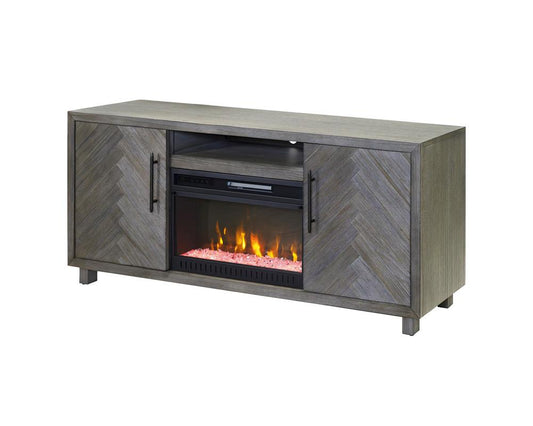 Martin Furniture - Palisades 67in Fireplace Console In Gray - IMPA370FP veiw 1