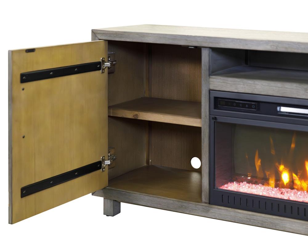 Martin Furniture - Palisades 67in Fireplace Console In Gray - IMPA370FP veiw 4