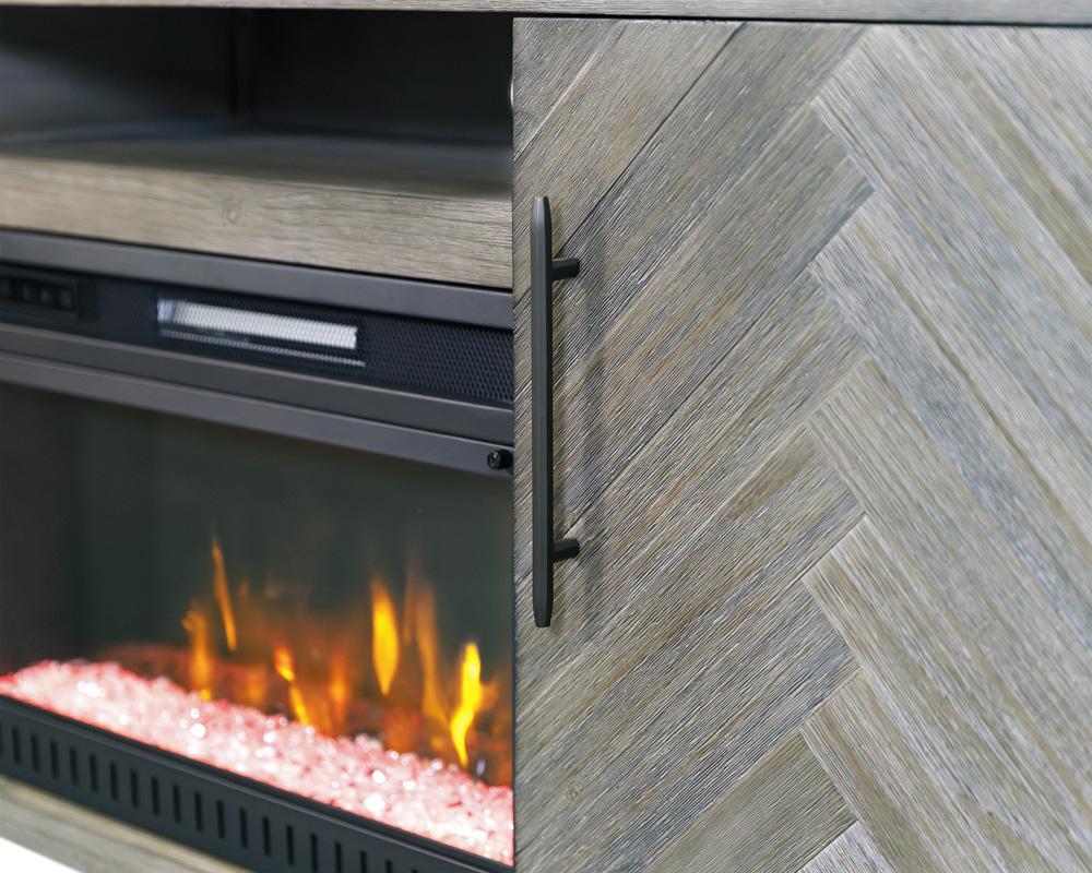 Martin Furniture - Palisades 67in Fireplace Console In Gray - IMPA370FP veiw 5
