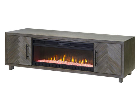 Martin Furniture - Palisades 80in Fireplace Console In Gray - IMPA380FP veiw 1