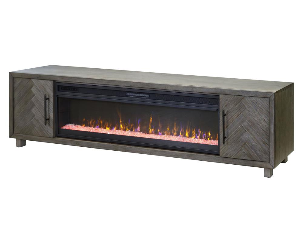 Martin Furniture - Palisades 96in Fireplace Console In Gray - IMPA396FP veiw 1
